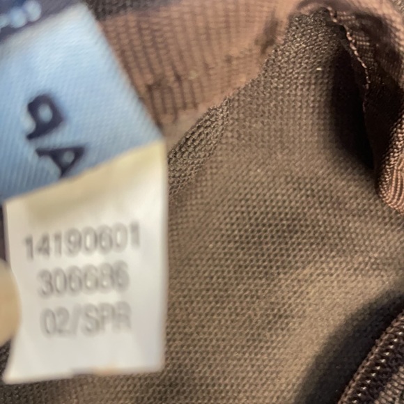 Gap purse shoulder bag tote brown canvas handbag blue handles beach pocketbook - Picture 8 of 8